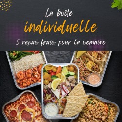 A. Boîte individuelle - 5 repas frais pour la semaine (25 au 30 mai)