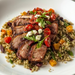 a3. Menu semaine - Filet de porc grillés au gremolata, feta et tomates séchées