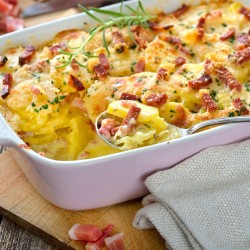 1-a3. Menu de semaine - Gratin jambon, fromage et brocolis