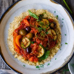 A5. Menu de la semaine - Poulet et légumes à la provençale et risotto de quinoa