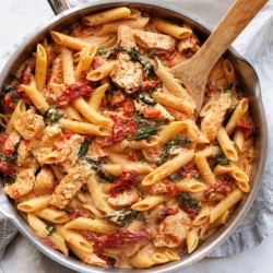 a3. menu de la semaine - Poulet toscane, pâtes et légumes