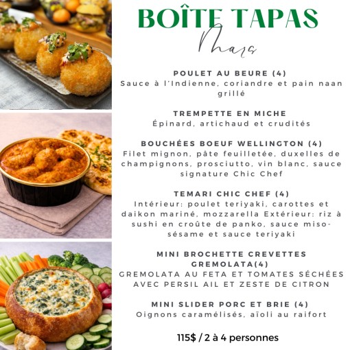 1-A. Boîte tapas mars