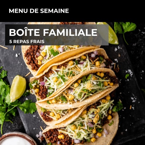 a. Boîte familiale - 5 repas frais (14 au 18 sept)