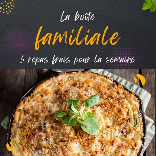 a. Boîte familiale - 5 repas frais pour la semaine (3 au 5 avril)