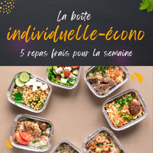 a. Boîte individuelle-écono - 5 repas frais pour la semaine