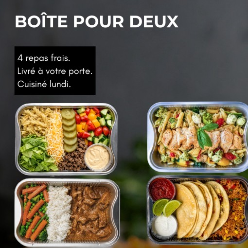 a. Boîte pour deux - 4 repas frais pour la semaine (22 au 27 juin)