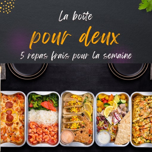 A. Boîte pour deux - 5 repas frais pour la semaine (25 au 30 mai)