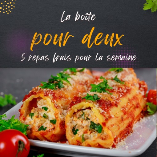 a. Boîte pour deux - 5 repas frais pour la semaine (28 avril au 3 mai)