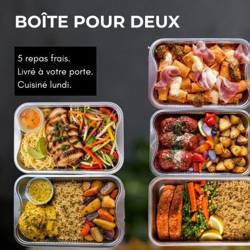 a. Boîte pour deux - 5 repas frais pour la semaine (8 au 13 juin)