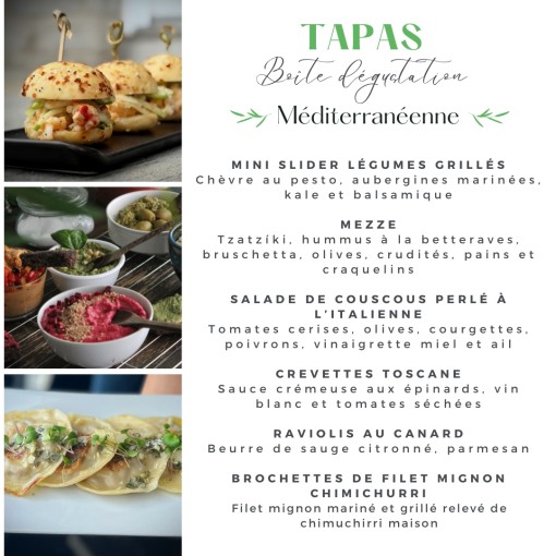 a. Boîte tapas méditerranéenne
