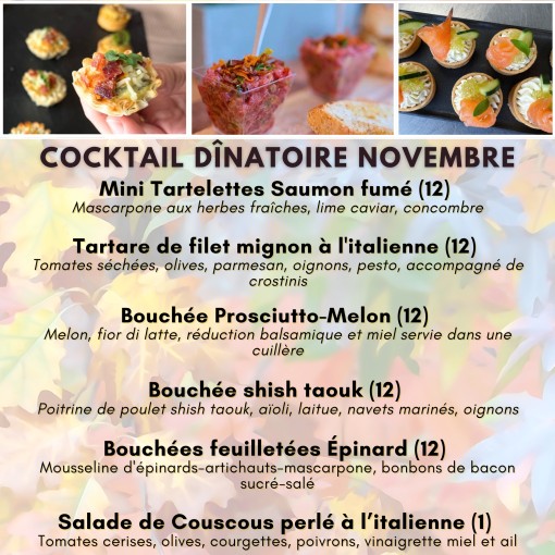 A. Cocktail dînatoire novembre