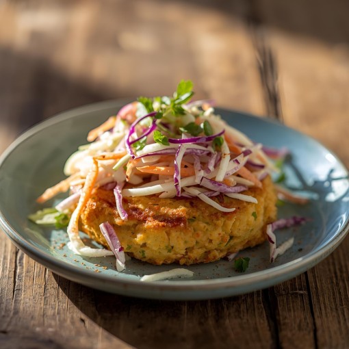 A. Noël: Lobster cake, sauce signature, rémoulade de céleri-rave, fenouil et pommes grenades, citron grillé