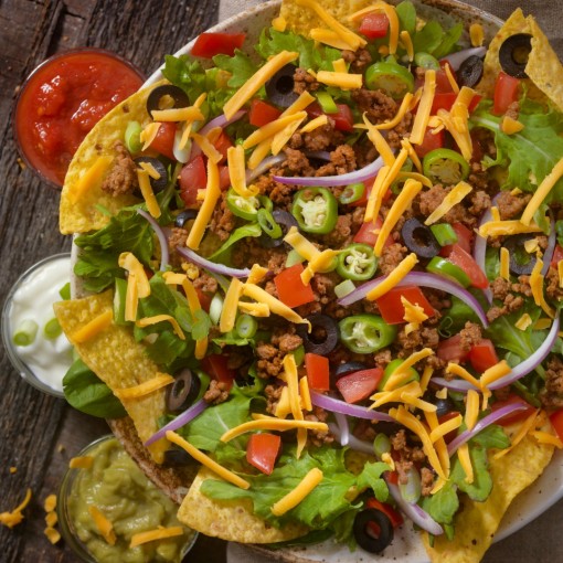 a3. menu de la semaine - Salade tacos mexicaine et nachos