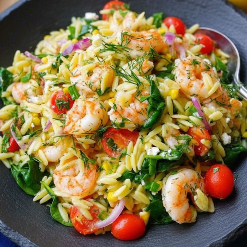 a1. menu de la semaine - Salade d'été aux crevettes