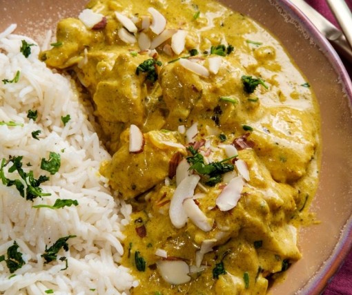 a2. menu de semaine - poulet korma au beurre d'amandes et lait de coco