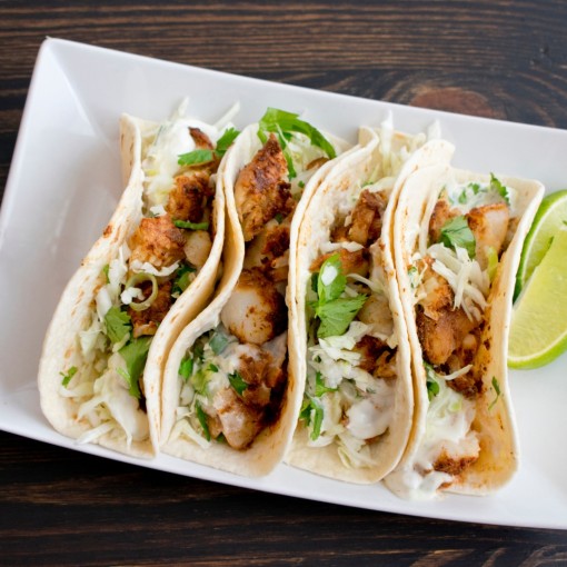 a1. Tacos de morue et salade mexicaine
