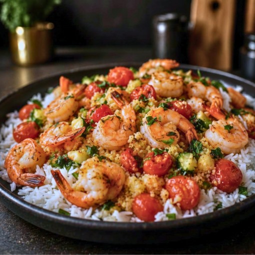 a2. menu de la semaine - Crevettes lime & ail