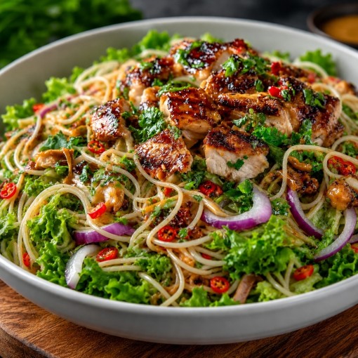 a2. menu de la semaine - Salade thaï au poulet teriyaki