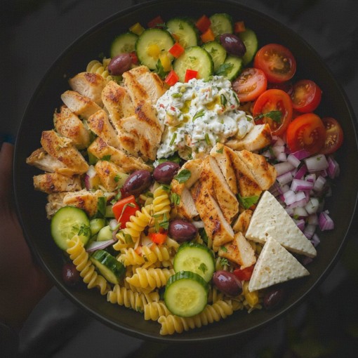 a2. Menu de semaine - Salade grecque au poulet grillé