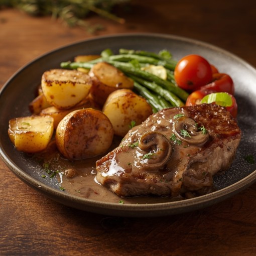 a3. menu de la semaine - Côtelettes de porc grillées