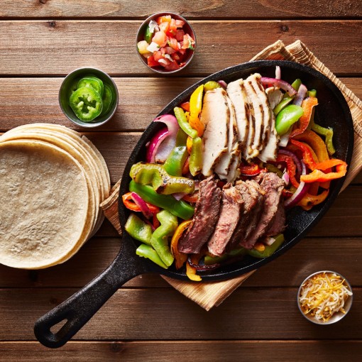 a3. menu de semaine - Fajitas au poulet, légumes grillés et riz mexicain