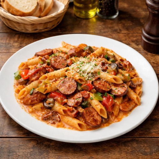 A1. Menu de semaine- Pâtes Zozonna et salade du chef