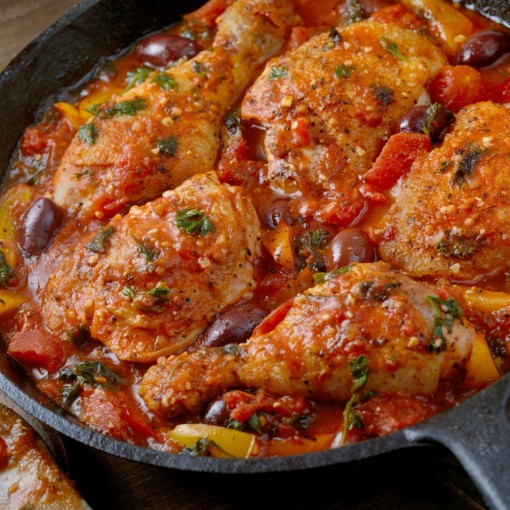 A4. Menu de la semaine - Poulet Cacciatore et quinoa aux légumes (désossé)