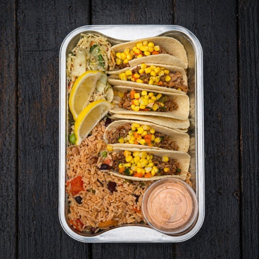 a5. Menu de semaine - Ensemble de tacos de porc effiloché et riz mexicain