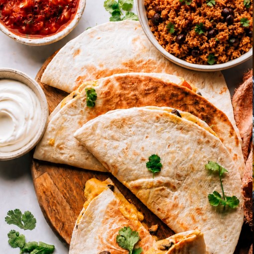 a5. menu de semaine - Quésadillas aux deux fromages et légumes