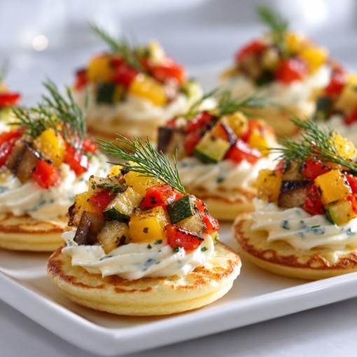 b. Blinis festifs végétarien