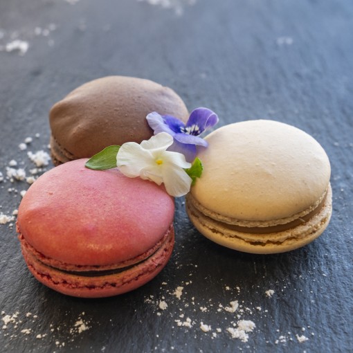 F. Dessert: Macarons variés
