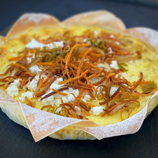 Quiche soleil oignons caramélisés et fromage de chèvre (congelé)