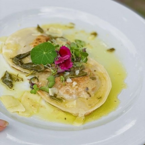 Raviolis de canard au beurre de sauge