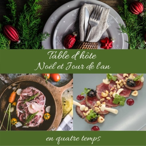 Table d'hôte - Noël et jour de l'an (quatre services)