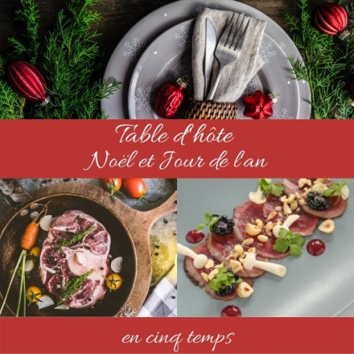 Table dhôte Noël et Jour de l'an (cinq services)
