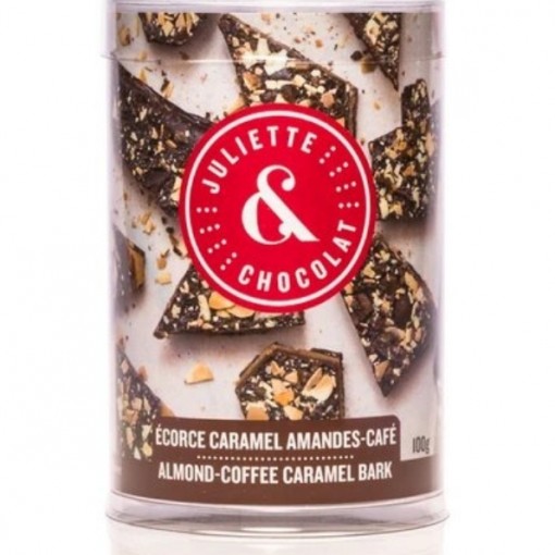 Juliette & chocolat - Écorces chocolat noir 55% et amandes et café