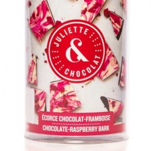 Juliette & chocolat - Écorces chocolat noir 55% et framboises